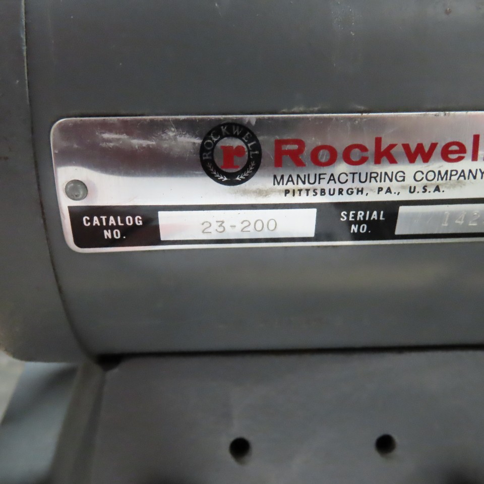 Rockwell 23-200 Vintage 7″ Pedestal Grinder 1/2Hp 208-220/440V 3Ph 3450RPM