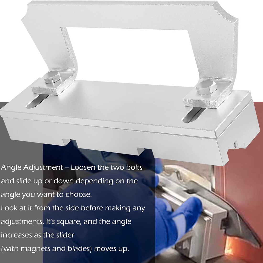Magnetic Bevel Jig for Grinding & Sharpening Metal Knife Making Welders