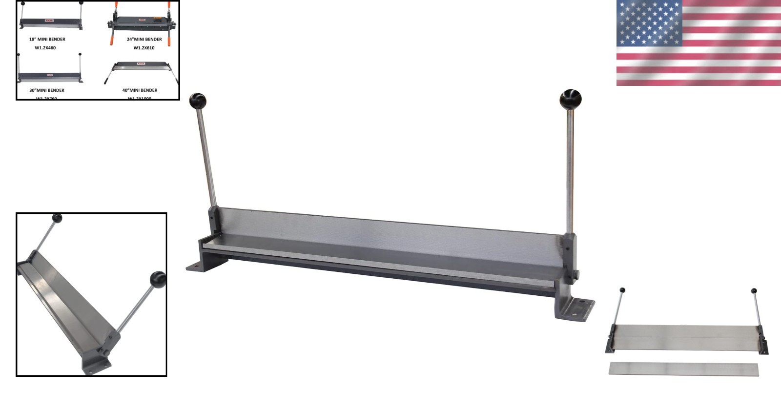 Adjustable Sheet Metal Brake – 18-Gauge Mild Steel Capacity//