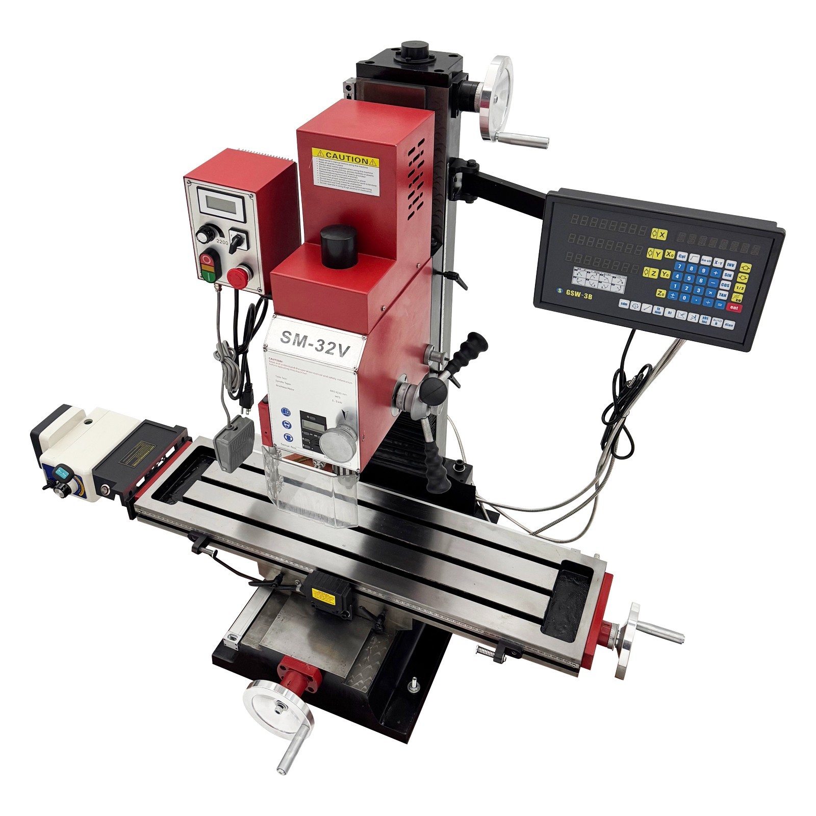 Precision Milling and Drilling Machine 1500W 3-Axis 50-2250RPM for Metalworking
