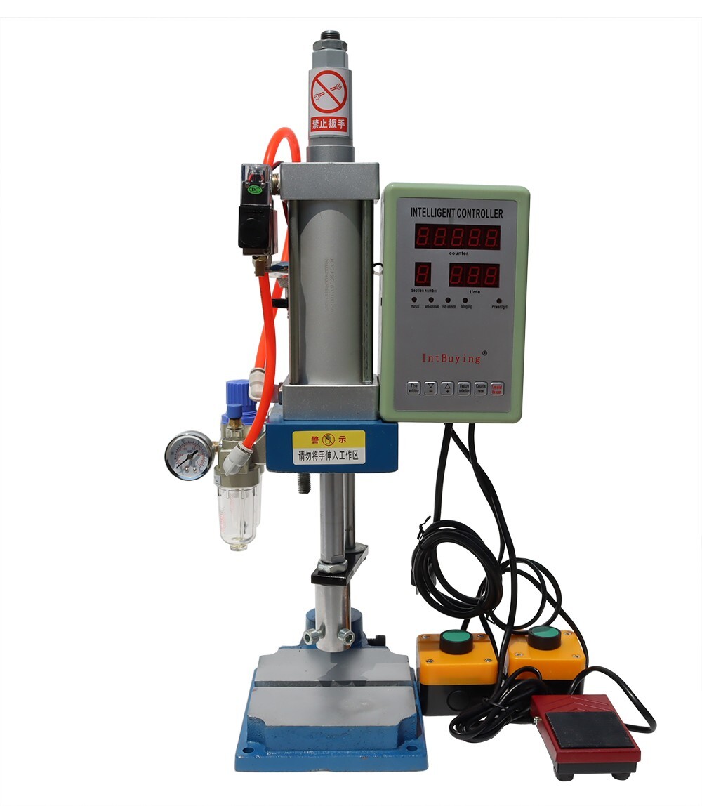 TECHTONGDA 1100Lb/500kg Pneumatic Punch Machine with Display Controller 110V