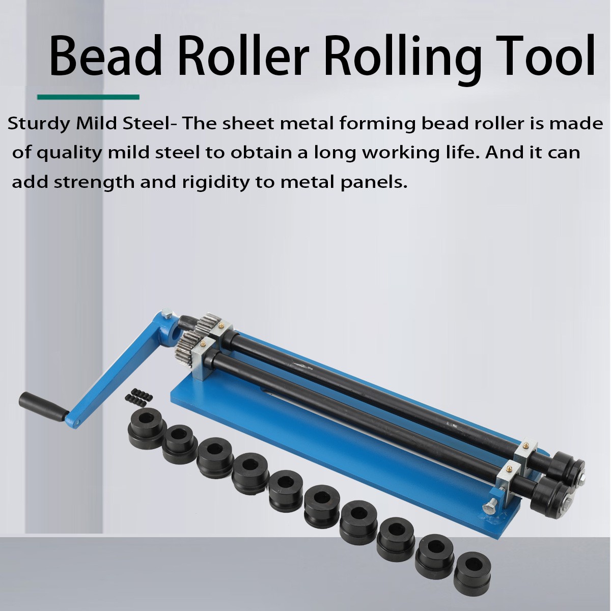 18′ Sheet Metal Bead Roller Machine w/6 Sets Dies Manual Heavy Duty Flaring Tool
