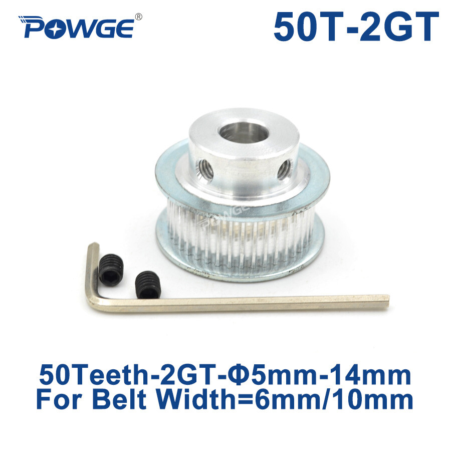 GT2/2GT 50 Teeth Timing Pulley Bore 5mm-14mm for Belt Width 6/10mm 50T 50Teeth