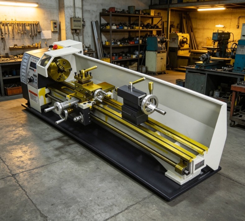 RC-210E 1100W 1.5HP Precision Metal Bench Lathe 110V Brushless Belt Drive