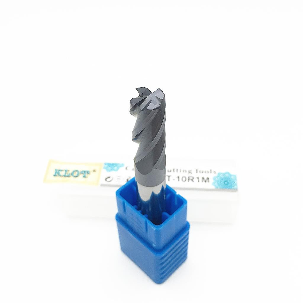 HRC50 Corner Radius ALTiN Coated Solid Carbide End Mill 10mm-12mm 4-Flute
