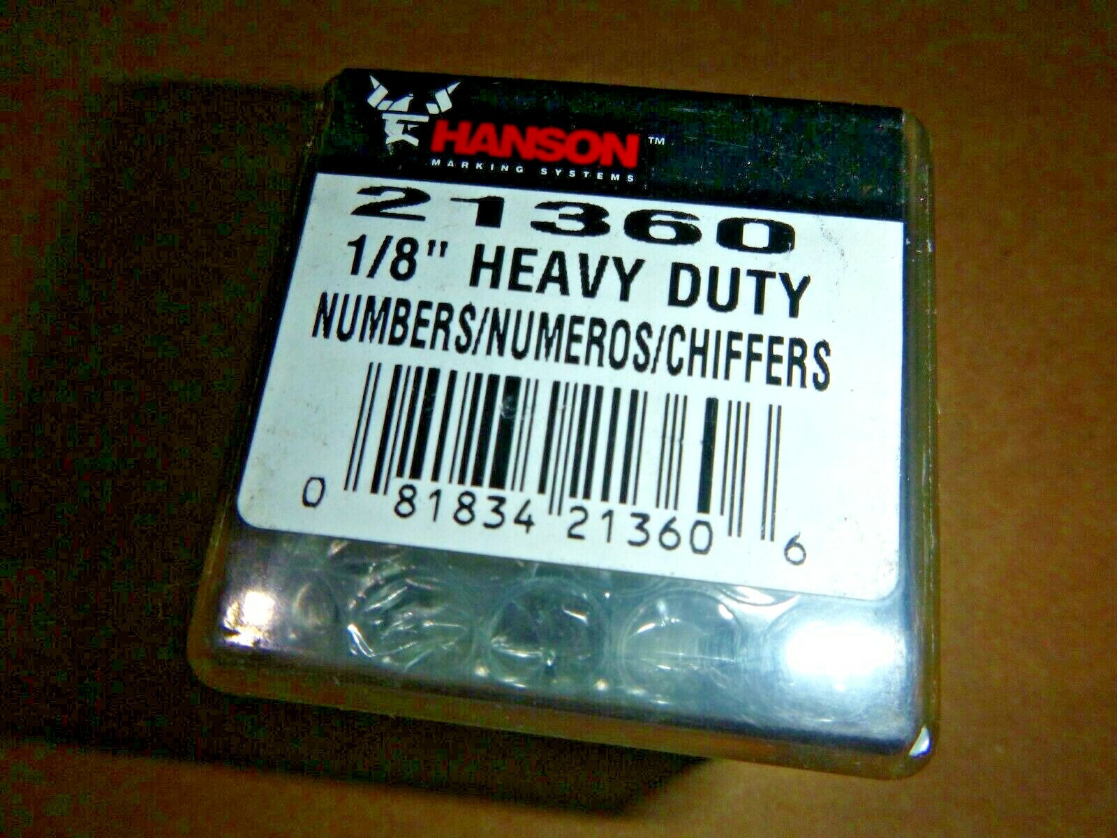 NEW Hanson Tools USA 21360 9-Piece Heavy Duty 1/8″ Numbers 0 – 9 Steel Stamp Set