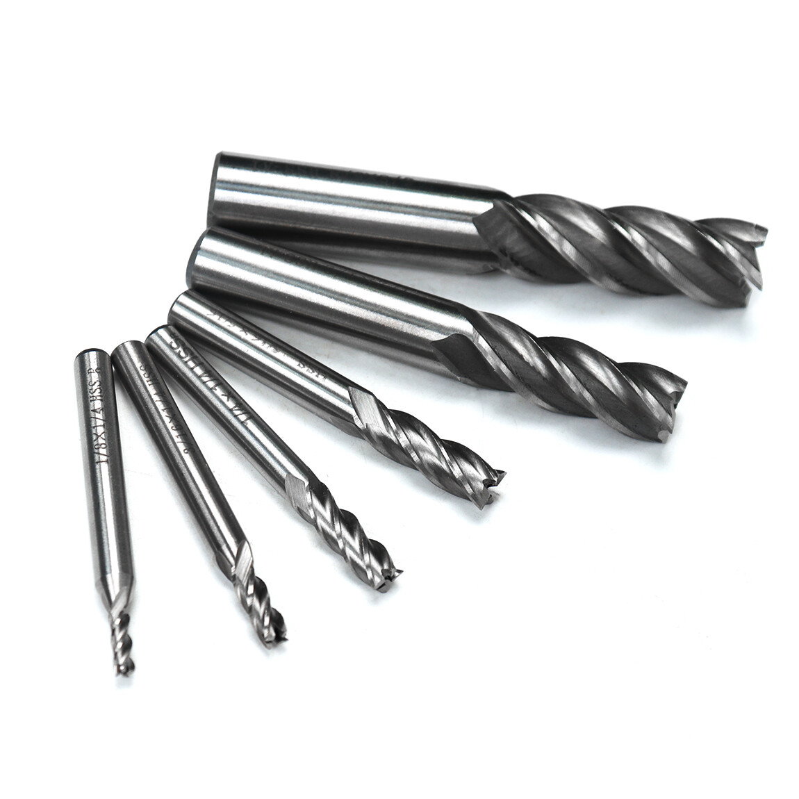 US 4/5/8/10pcs 1/4″Shank 1/8″ 3/16″ 1/4″End Mill Cutter CNC Router Bits 4 Flute