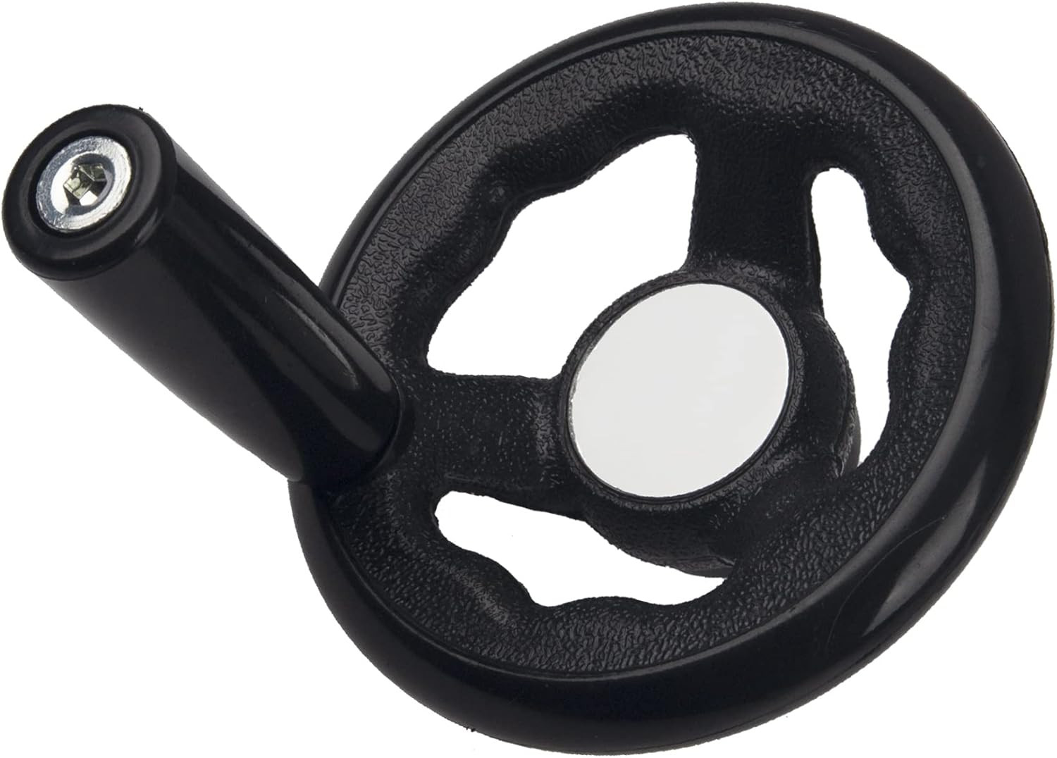 0.47X4Inch Diameter round Hand Wheel W Revolving Knob Handle for Mill