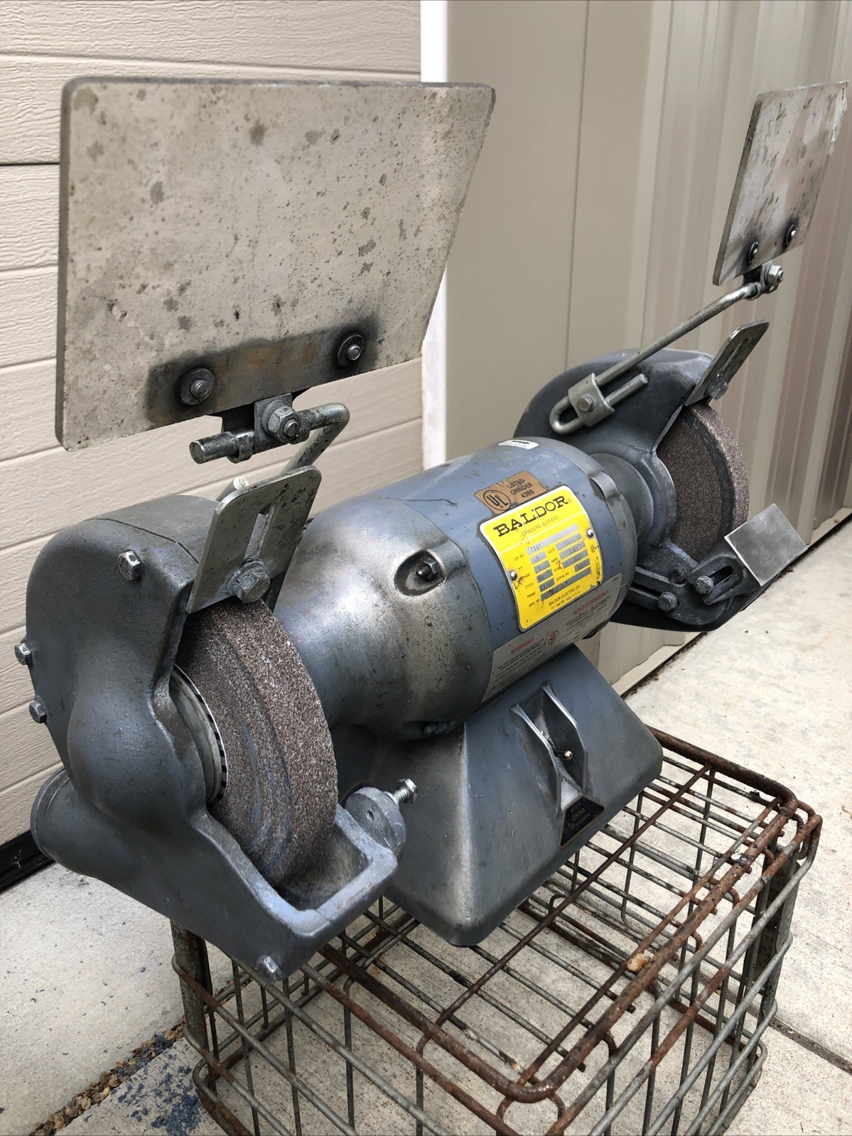 USED Baldor 7” Bench Grinder 1/2HP 1PH 115/230V Model 7307 3420C USA-Made