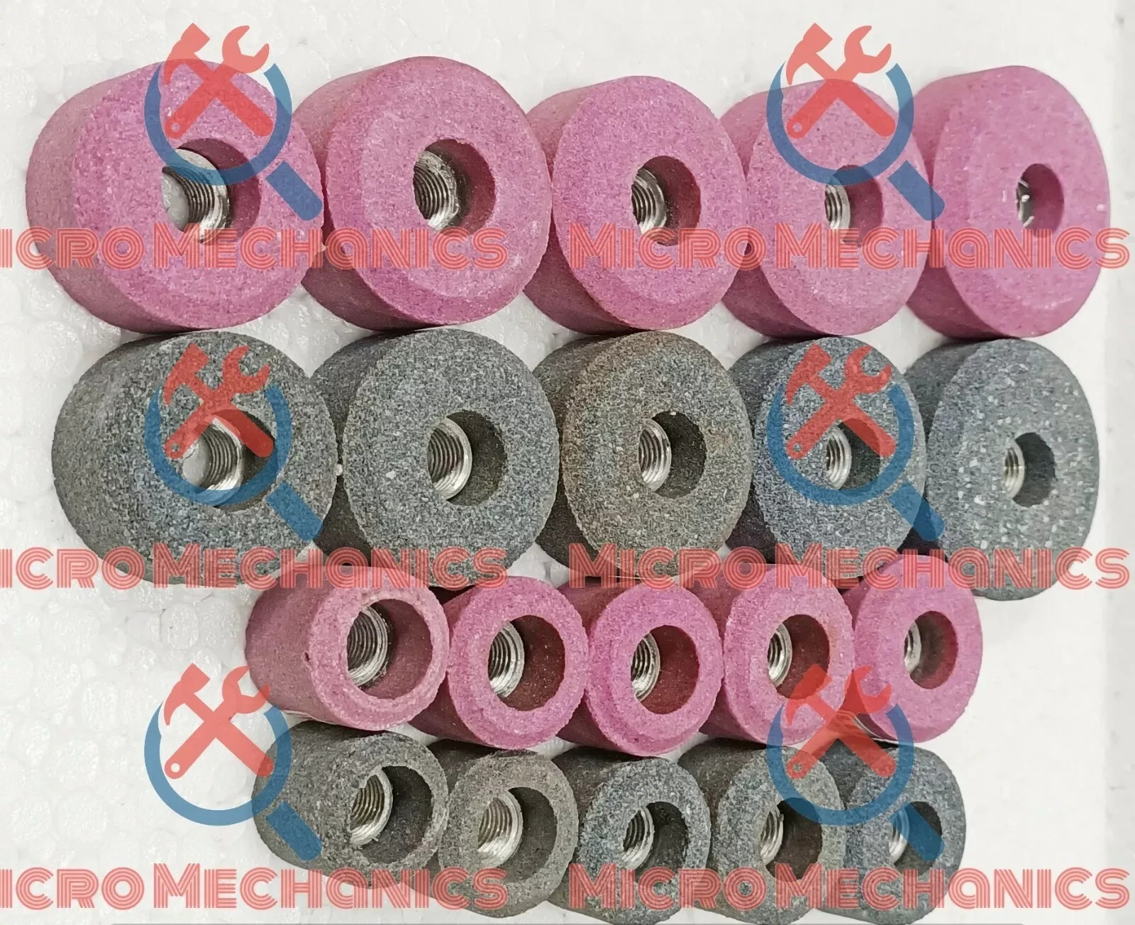 20x Kit Of VALVE SEAT GRINDING STONES For SIOUX HOLDER 11/16″ Thread 80 Grit.