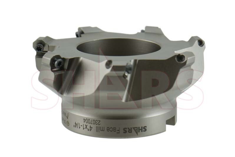 Shars 4″ 45° Indexable Face Mill for OFKT Insert 7 Flutes 2 OAH NEW P[