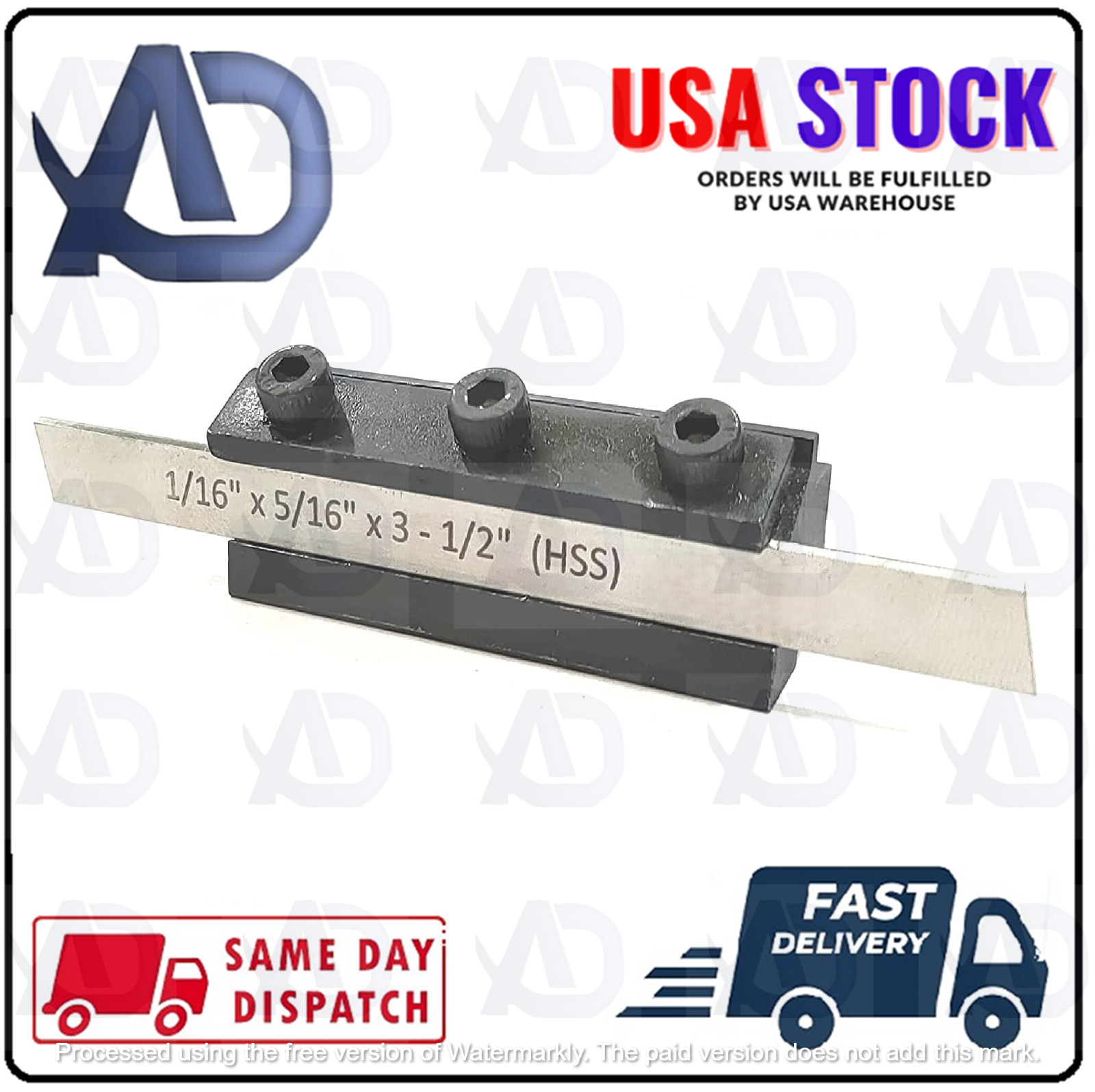 ADI Non- Adjustable T-Parting Cut off Holder with Blade for Lathe Machine (USA)