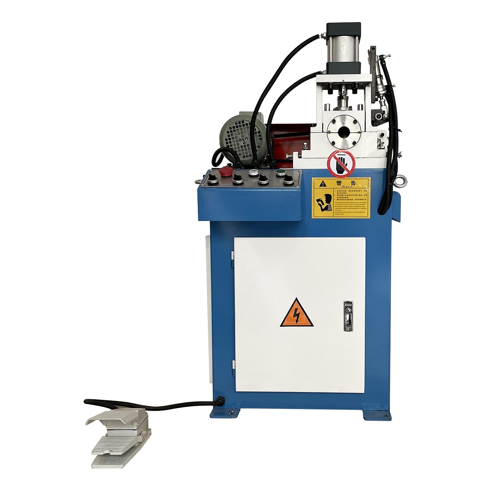 220V 3PH Single End Pneumatic Round Bar Chamfering Bevelling Deburring Machine