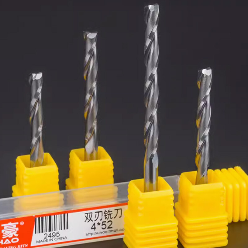 Ø4mm CNC Straigh End Mill Milling Cutting 2 Flute Cutter Drill Bit Spiral Router