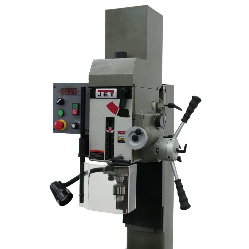 JET JT9-351164 Geared Head Mill Drill w/ Power Downfeed & DP500 2-Axis DRO New