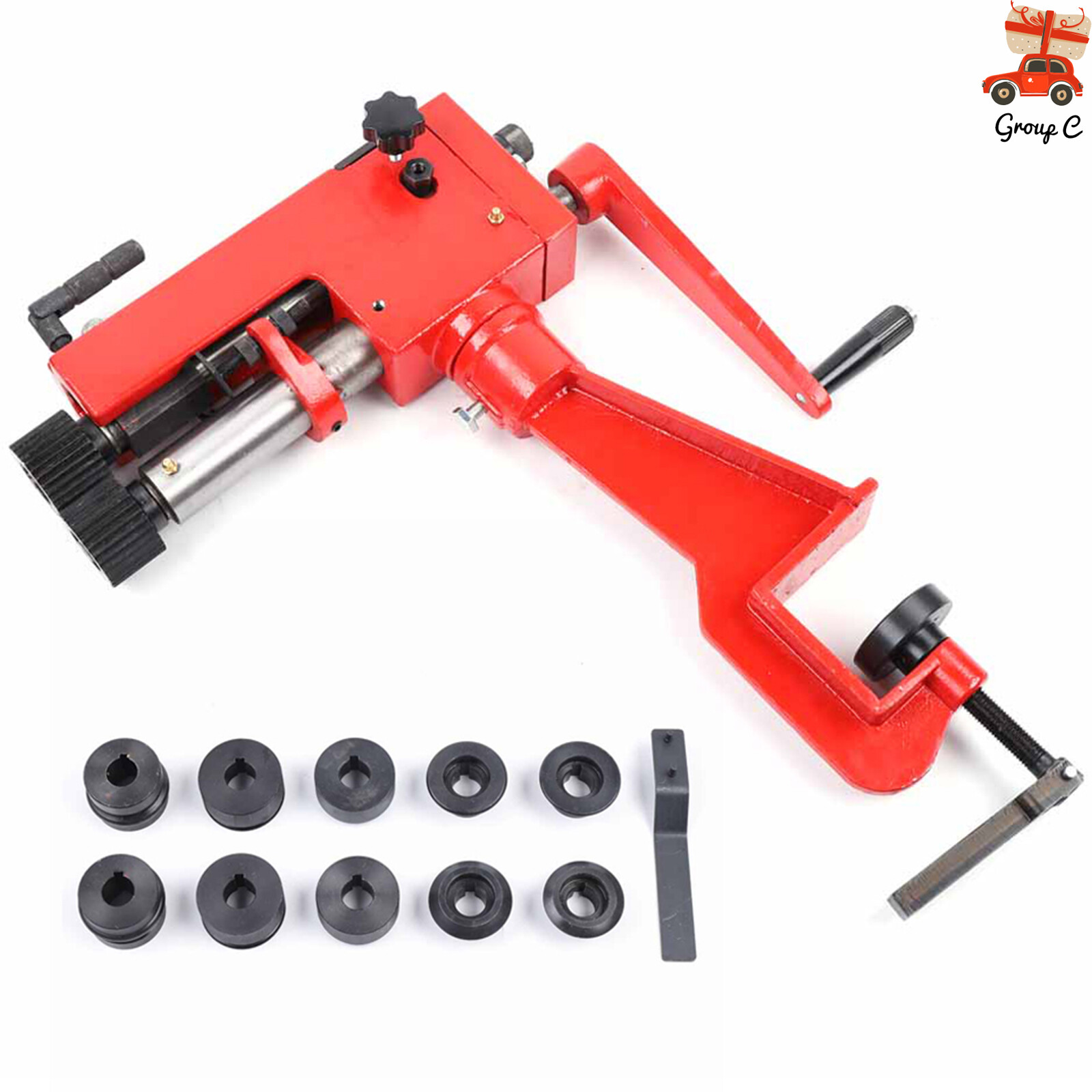 7″ Sheet Metal Bead Roller Machine Steel Bender Bending 22-Gauge & 6 Dies Kit