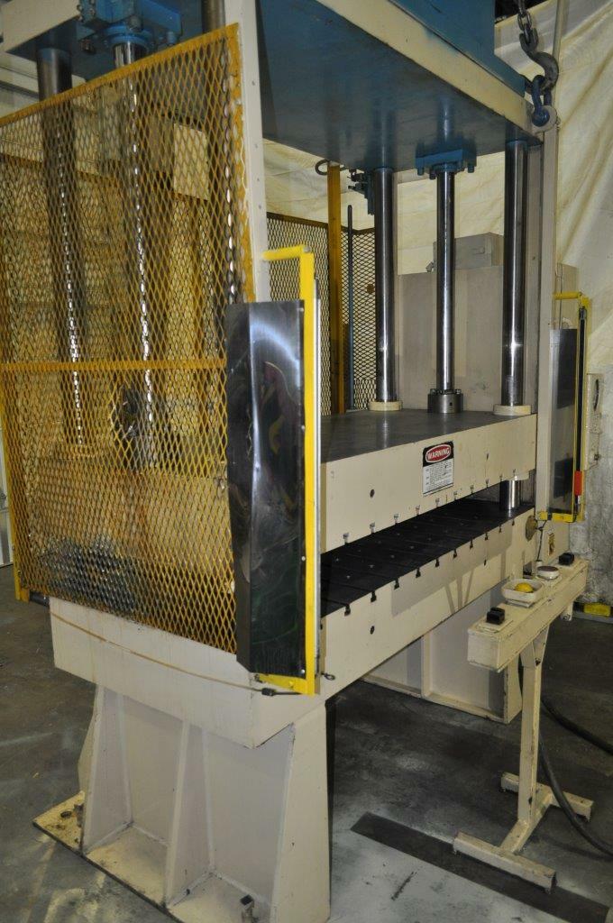 50 Ton Williams and White 4 Post Hydraulic Press Stroke: 36 inches Daylight: 46