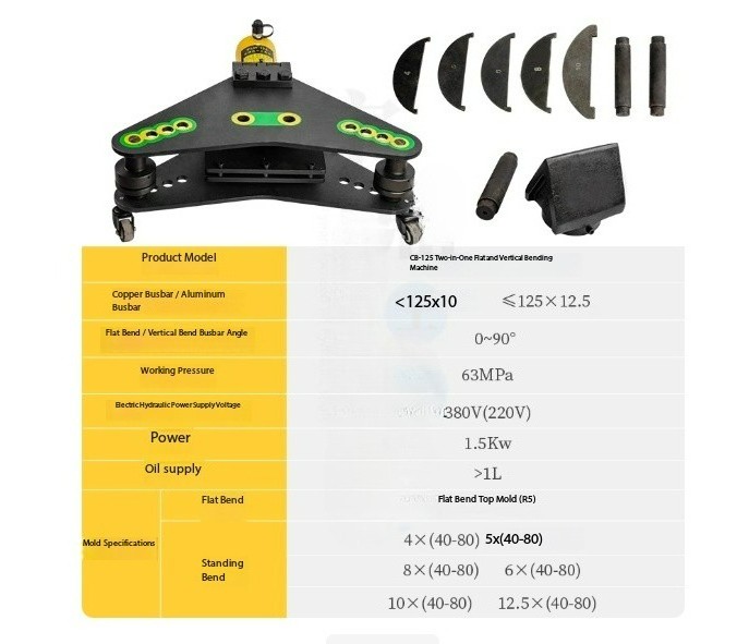 Three in One Multifunctional Copper Busbar Punching Bending Cutting Processing