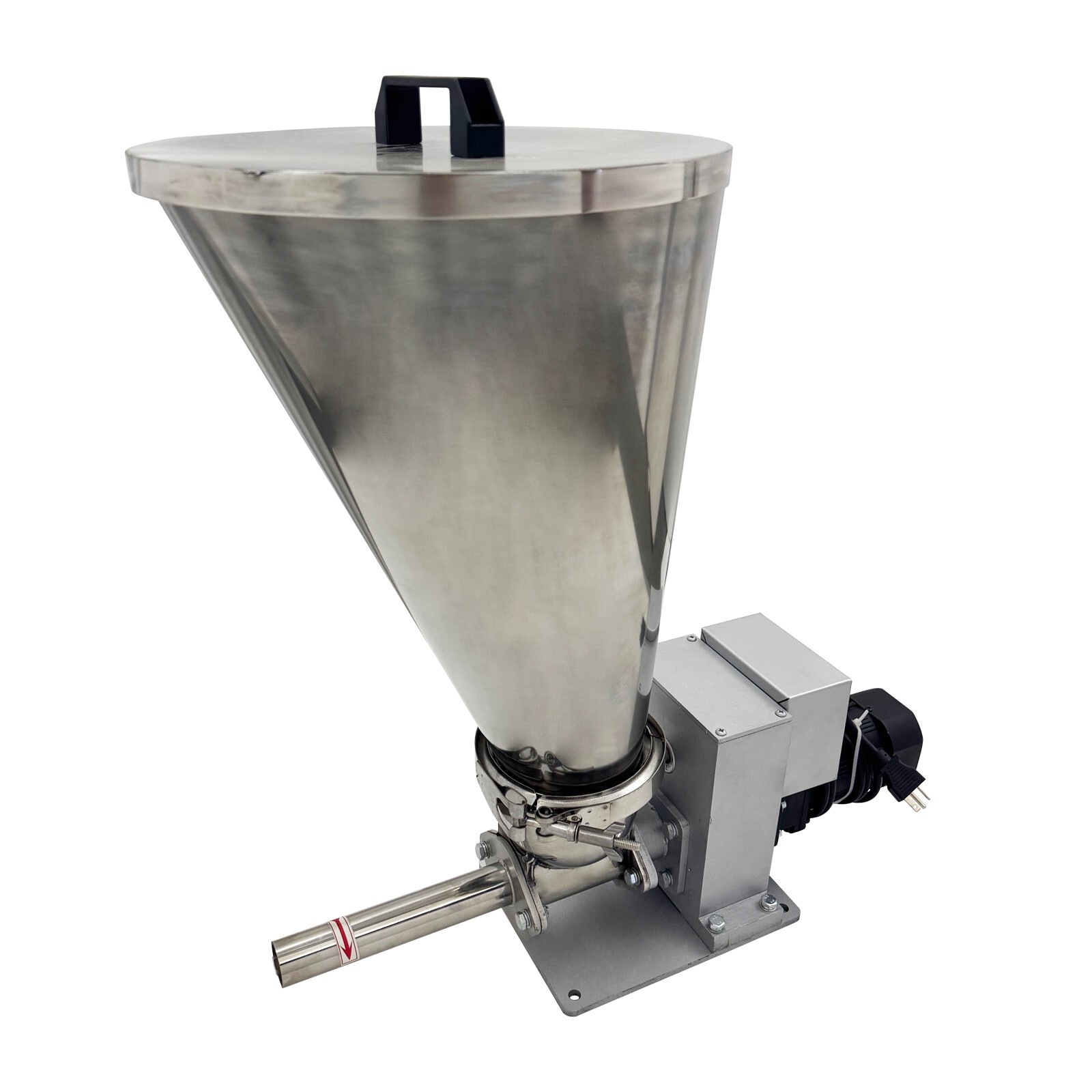 220V 1PH 0.12KW Single Screw Feeder Stainless Steel 0.6-3kg/h for Granules Fiber