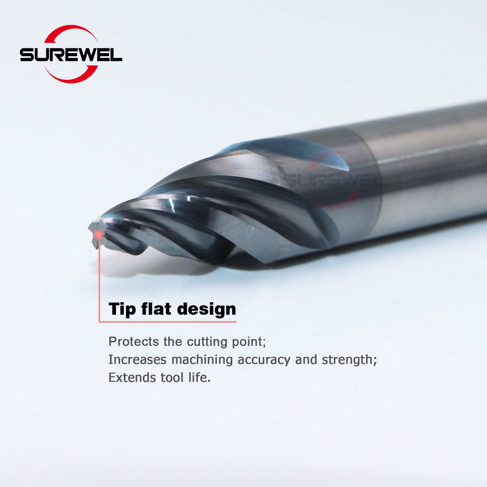 CNC 4Flute Spiral Chamfer Cutter 30/60/90/120 Degree AlTiN Coated Deburring Tool