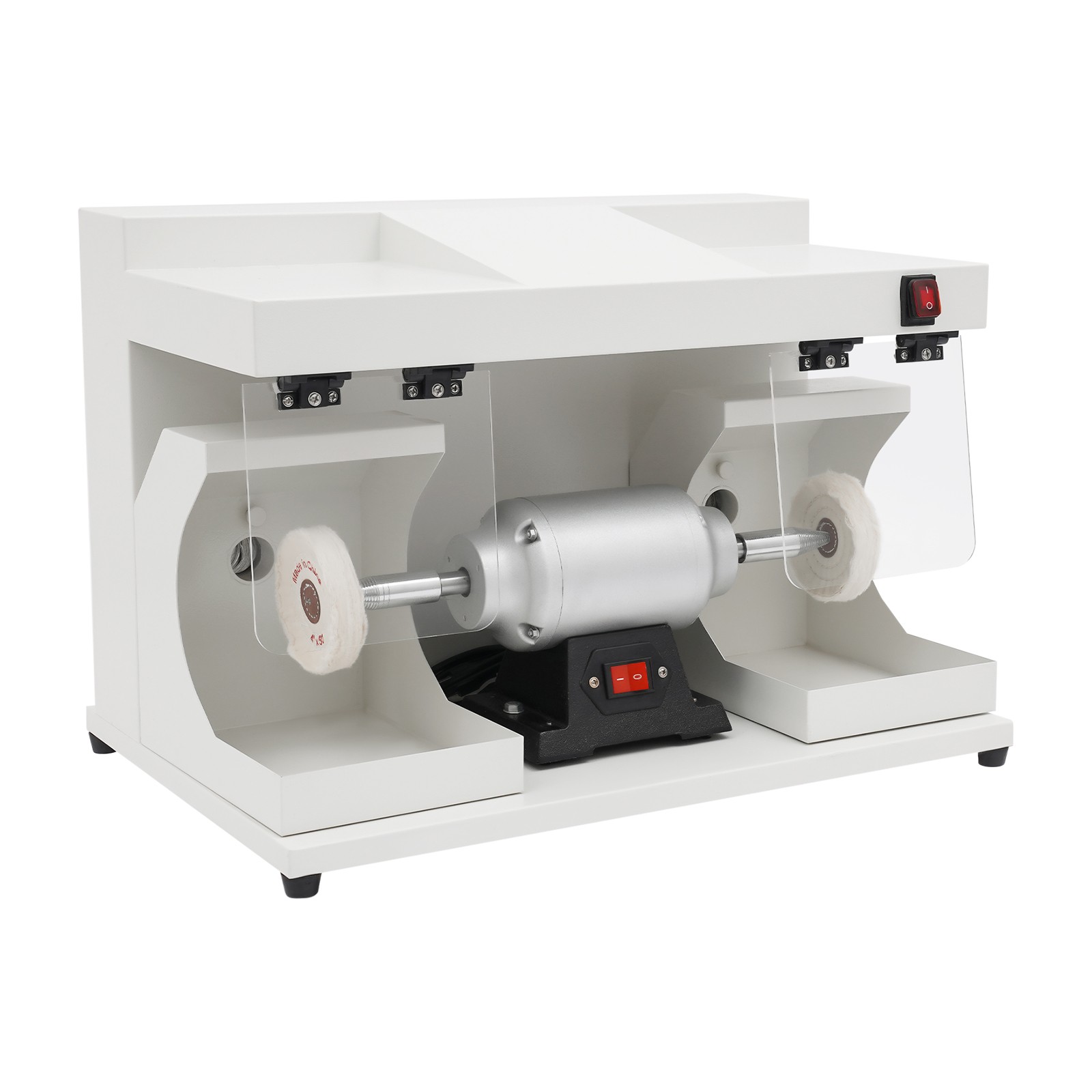 550W Electric Double Dust Shield Head Polishing Machine for Jewelry/Hardware/DIY