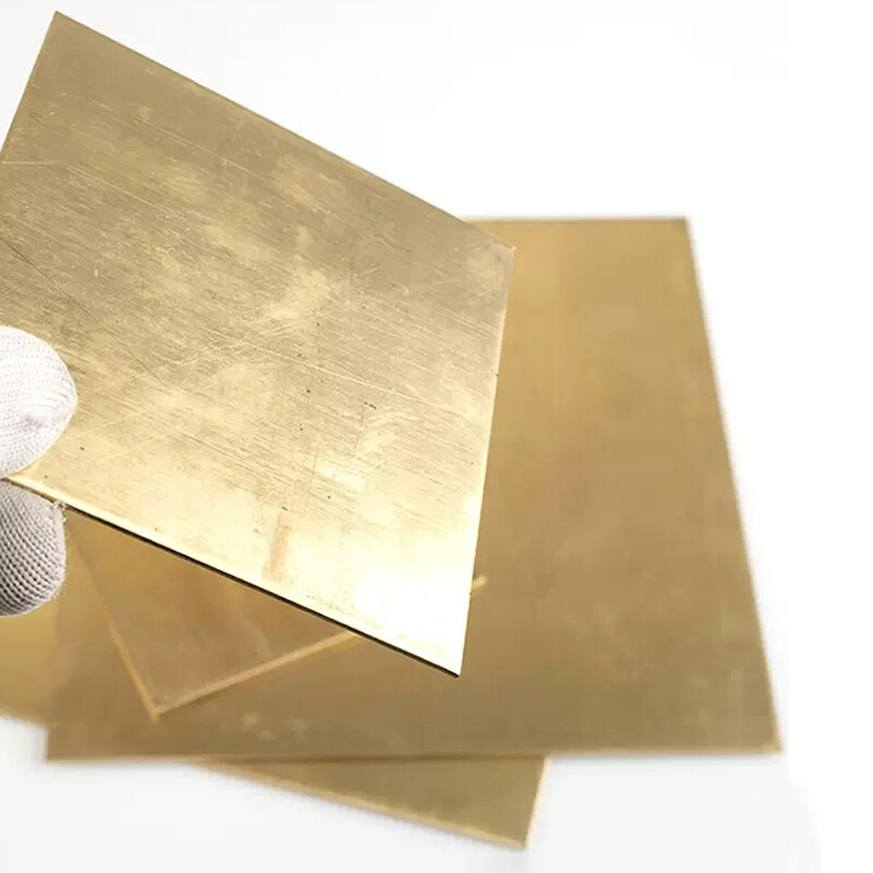 H62 Brass Metal Flat Plate Panel Square Sheet Foil Thick 0.5mm~6mm Various Sizes