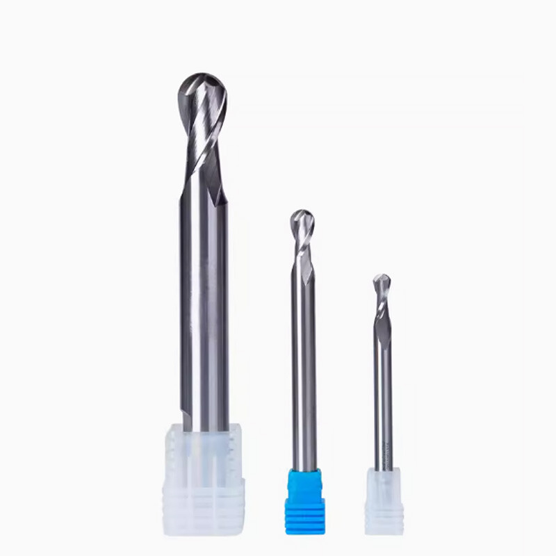 HSS 2 Flute Ball Nose End Mill Cutter For CNC Finishing End Mills R1/R2/R3-R12.5