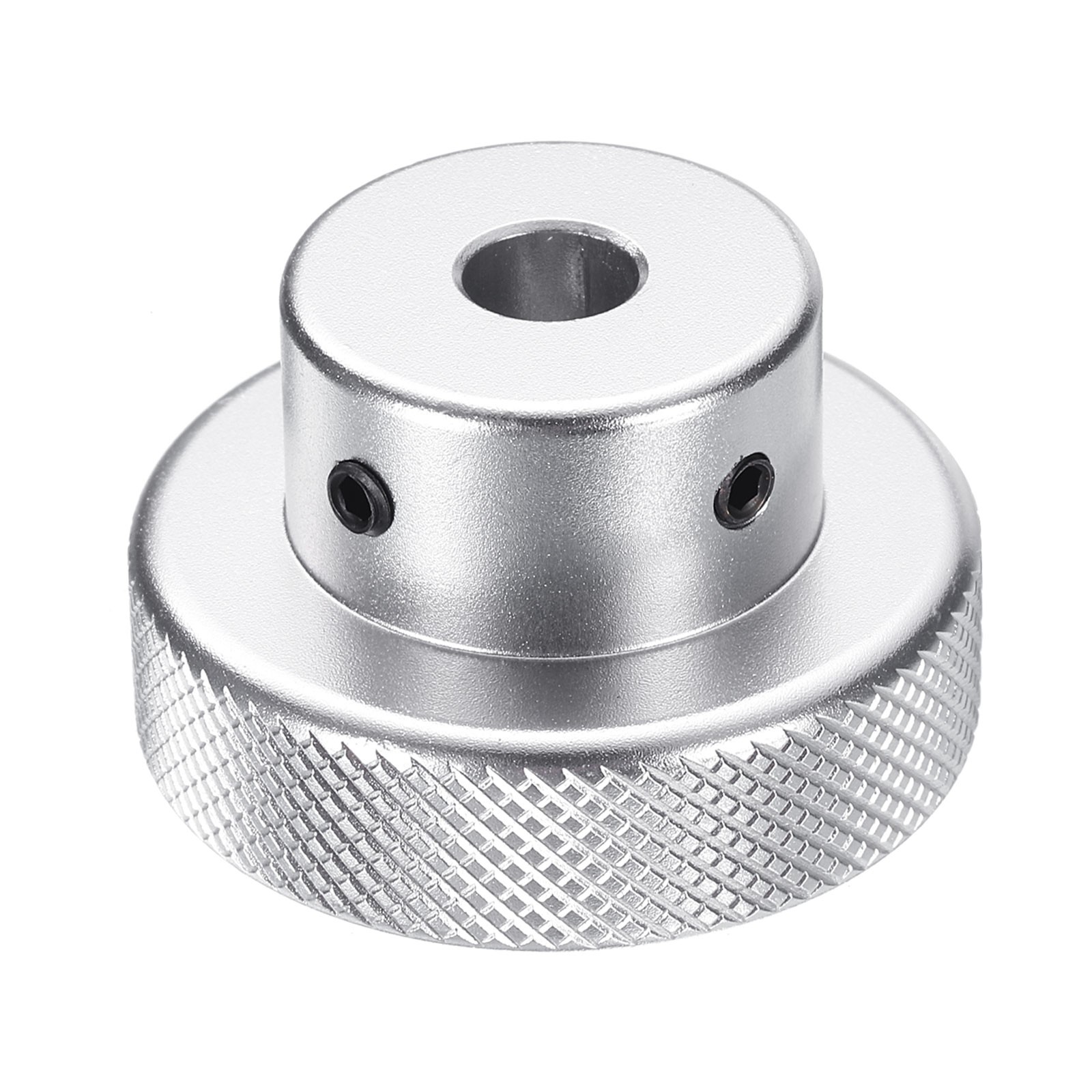 Aluminum Alloy Handwheel 40mm OD 8mm Bore Hand Wheel for Lathe, Silver