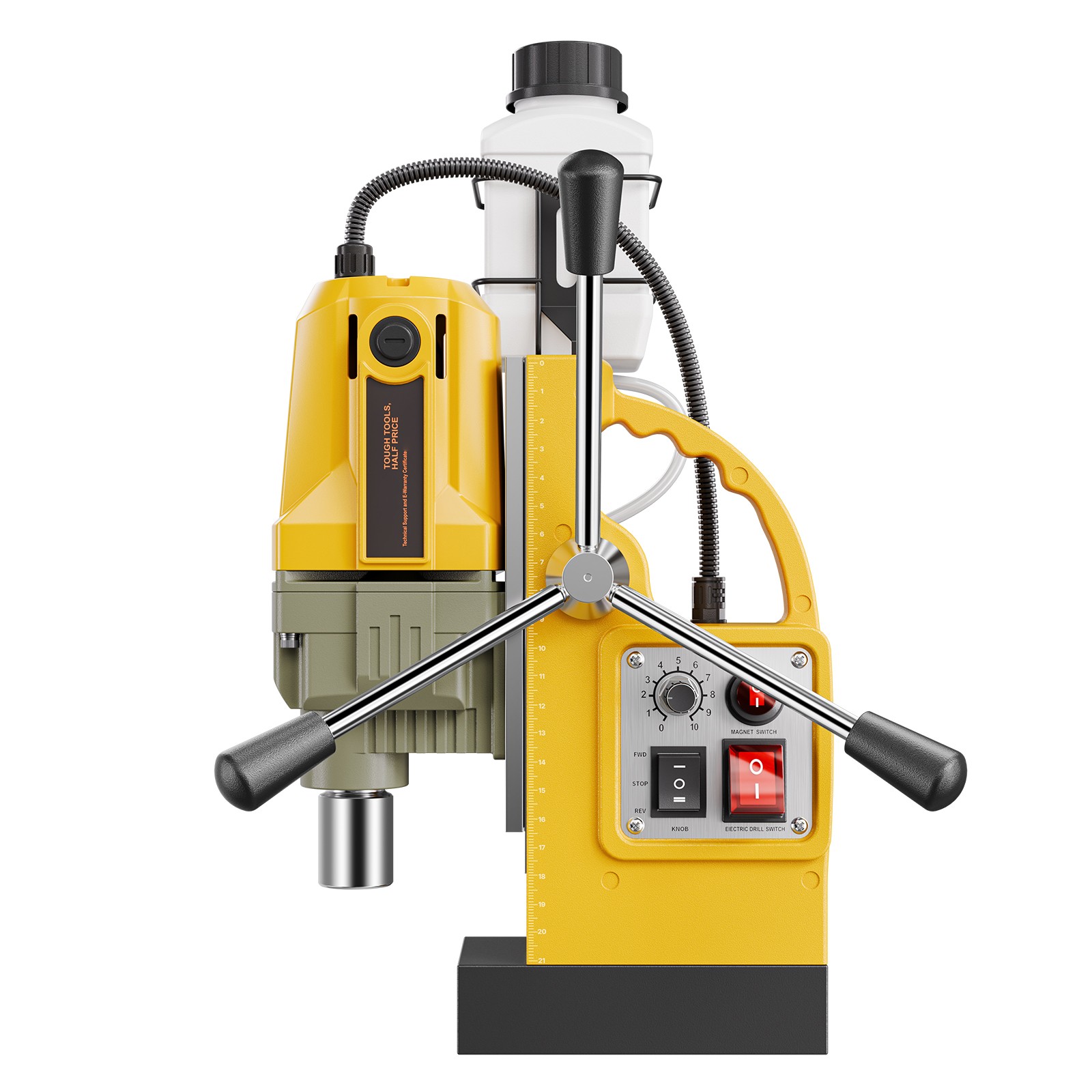 Uimoso Magnetic Drill 1200W 2810 lbf Mag Drill Press1.6in Boring Diameter Yellow