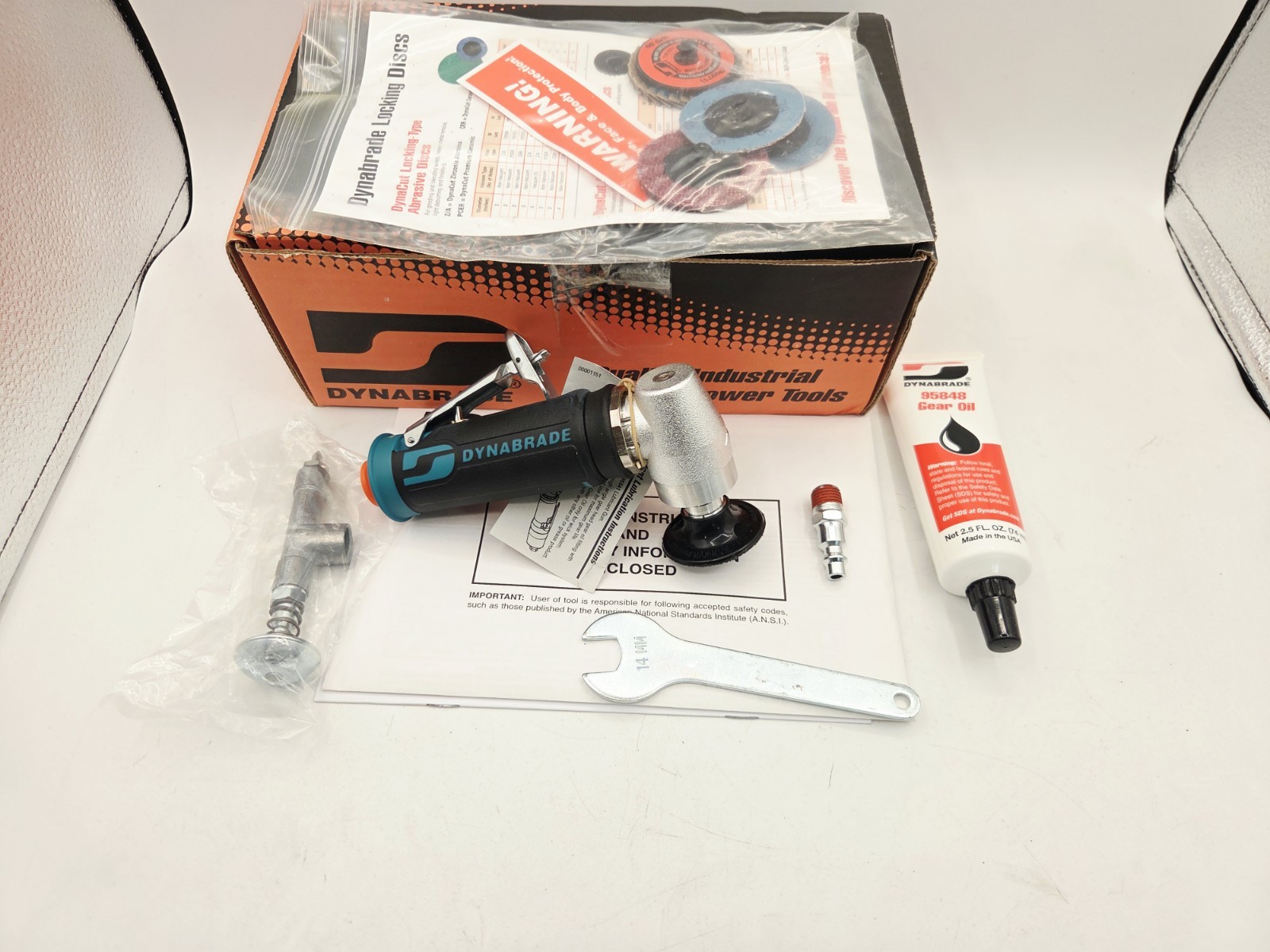 Dynabrade 47822 2″ (51 mm) Dia. Right Angle Grinder Disc Sander 20,000rpm