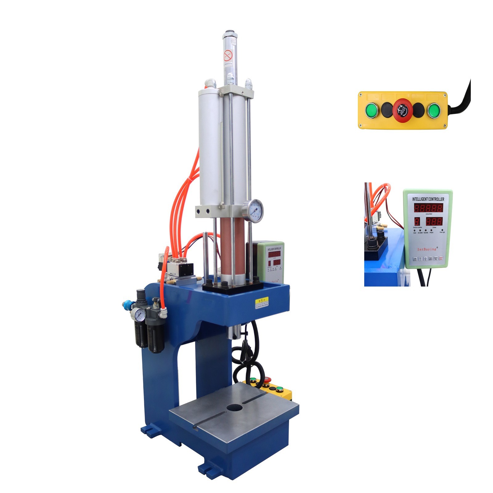 6614lbs Pneumatic Punch Press Machine w/ Controller Double Switch 110V 10-100mm