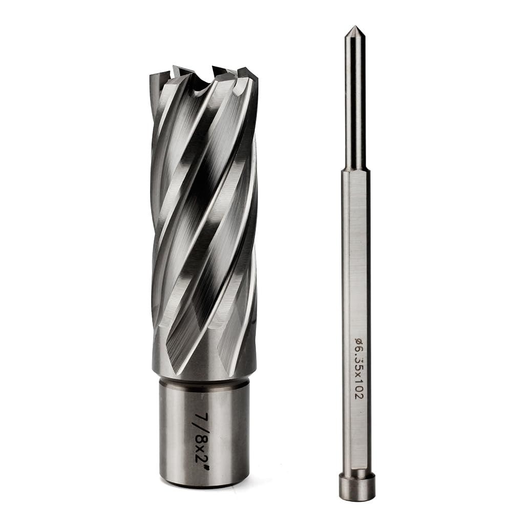 7/8″ x 2″ Annular Cutter – 2″ Depth, 3/4″ Weldon Shank, Mag Drill Bit, Pilot Pin