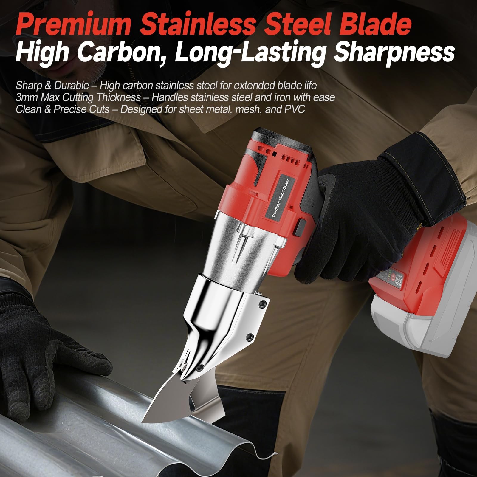 Cordless Metal Shears Compatible with Milwaukee 18V Battery, Brushless Motor …