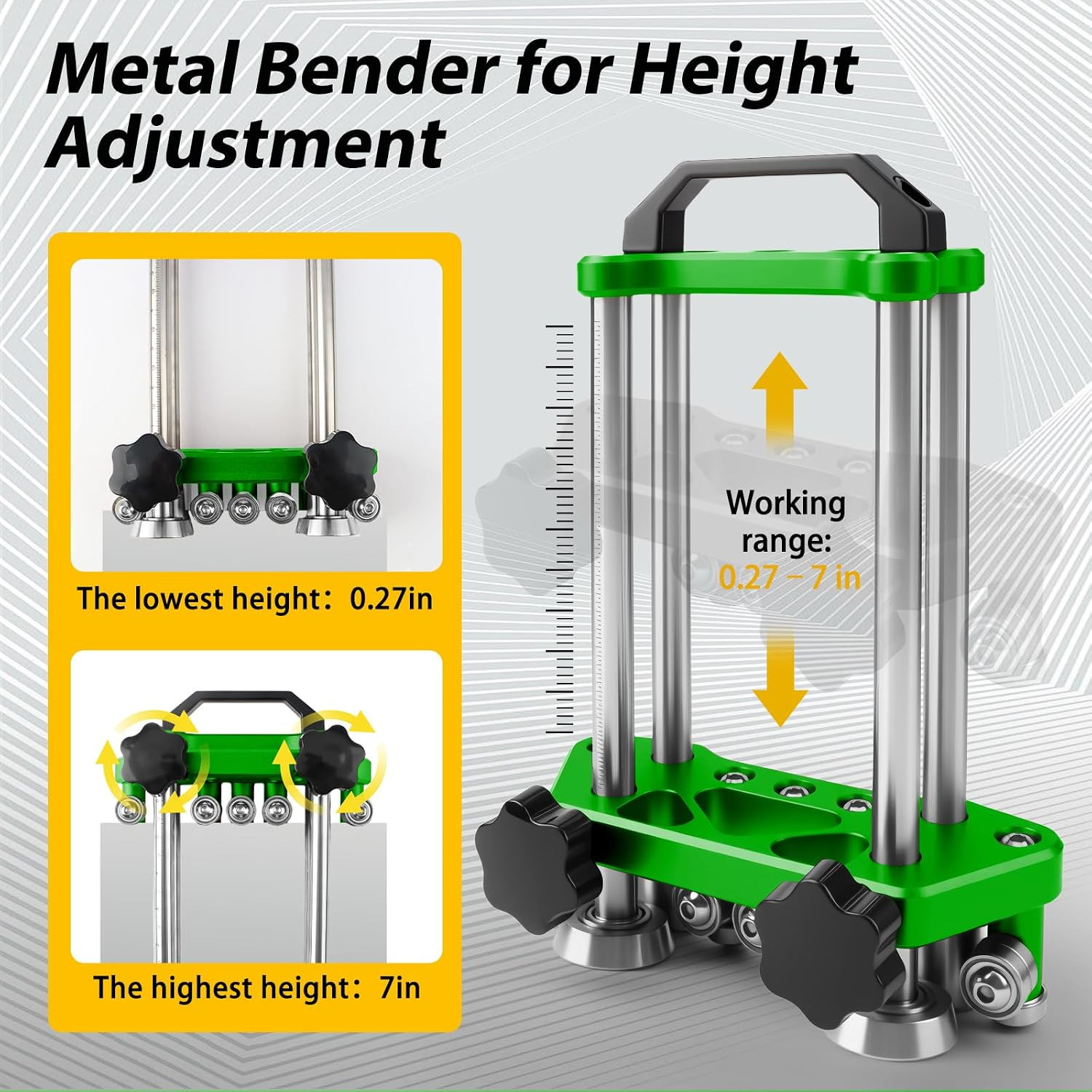 2 Station Sheet Metal Bender Tool, Adjustable 0.27″-7″ Width, 0.1-1.0Mm Thicknes