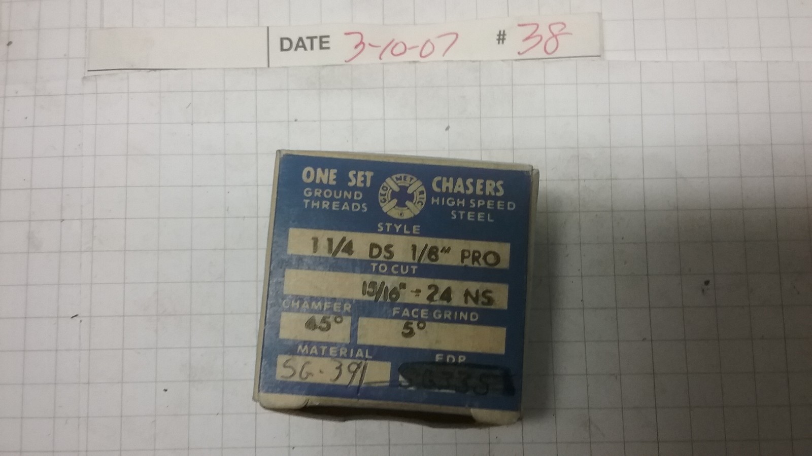 GEOMETRIC 15/16″-24 SUPERMETRIC CHASERS FOR 1 1/4″ DS,