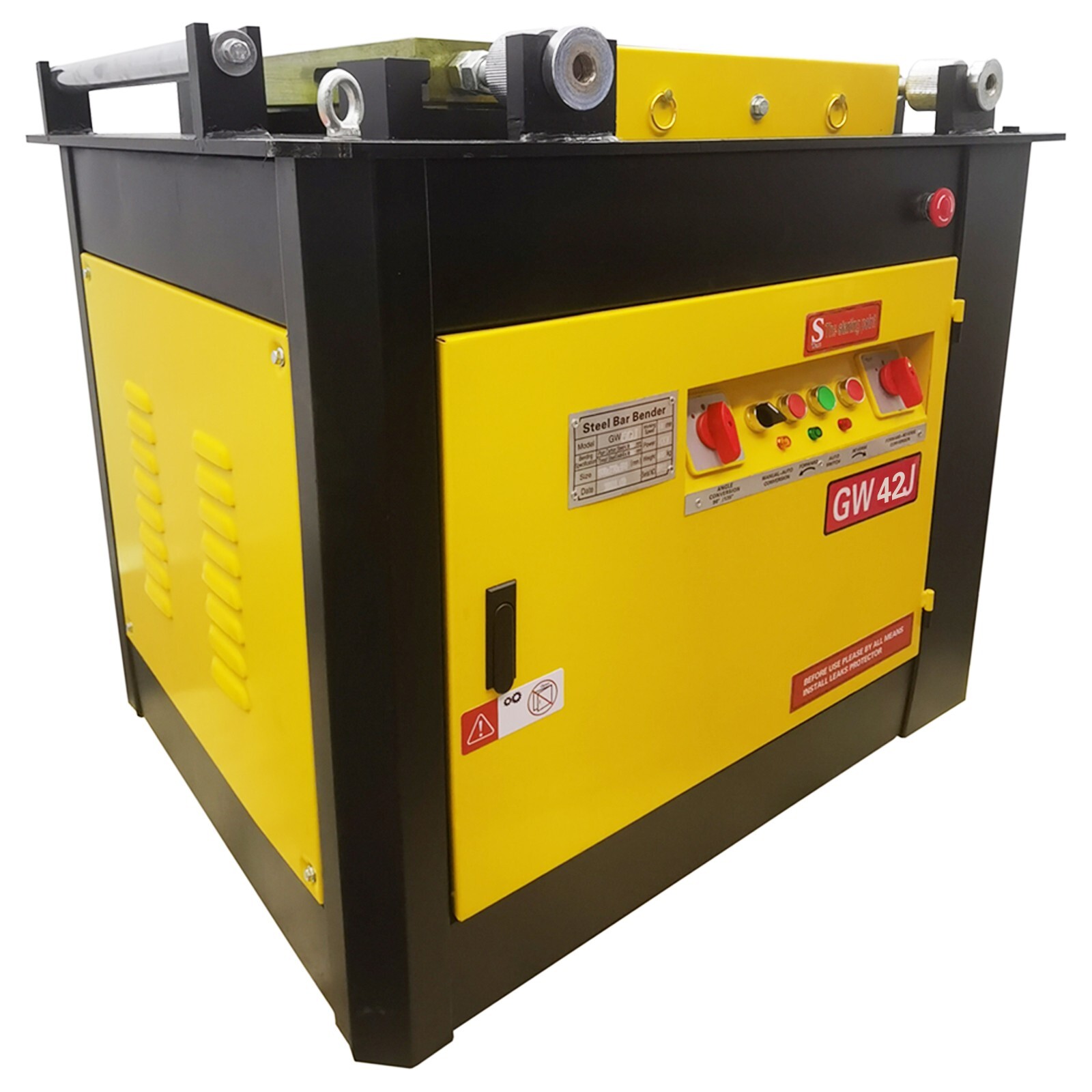 50 Type Rebar Bender Steel Bar Bending Machine (6-50mm) 220V 0-180° 4KW