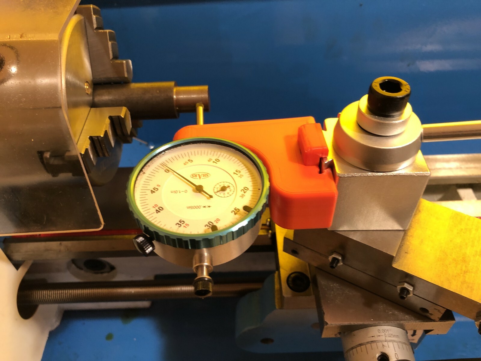 Mini Lathe Quick Change Tool Post Dial Indicator Holder!(Indicator Not included)