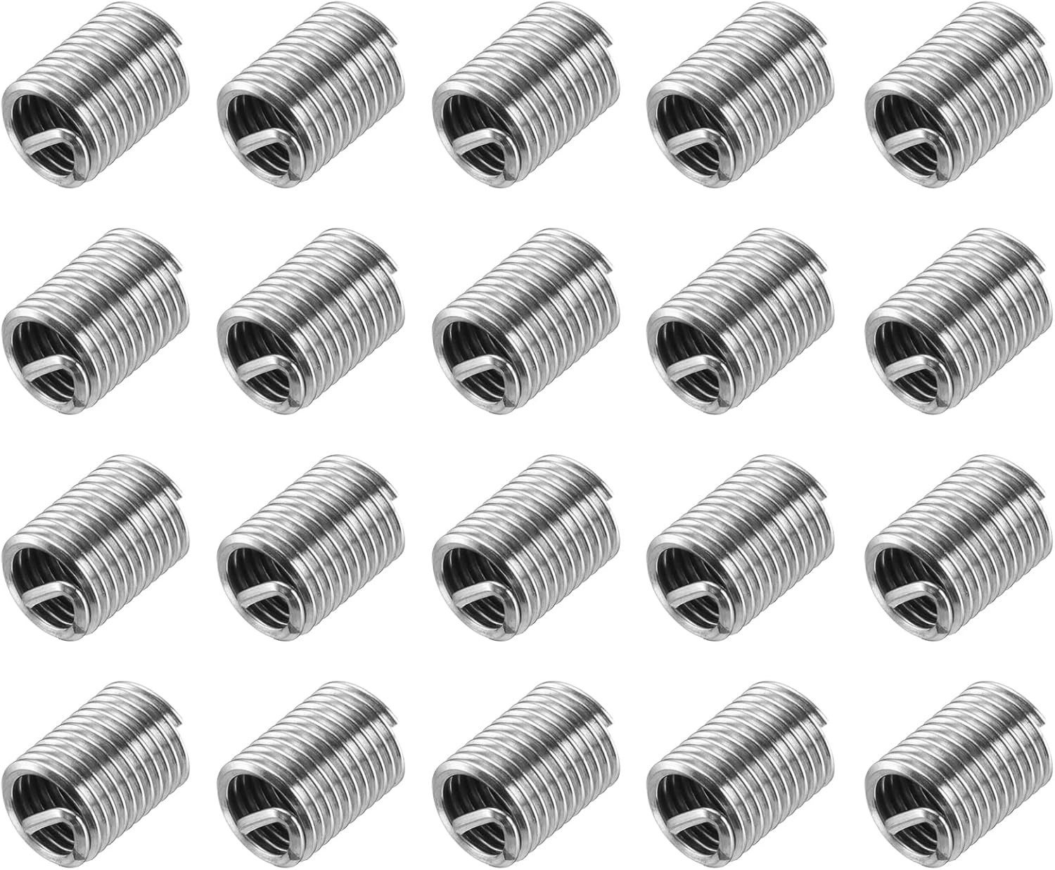 M6 X 1Mm X 2D 304 Stainless Steel Helicoil Wire Thread Inserts 20Pcs