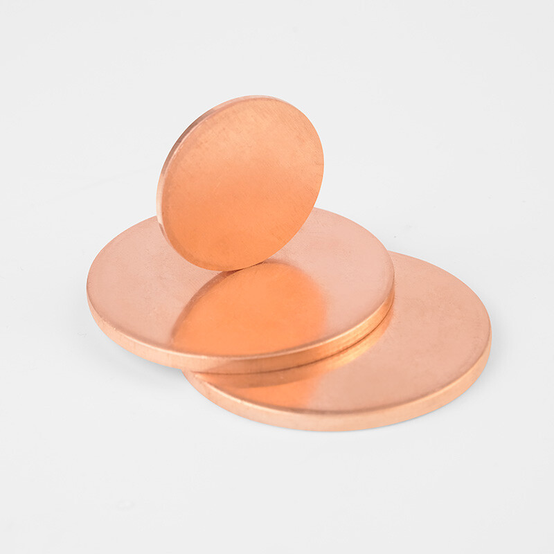 Solid Pure Copper Discs Blank Round Plate Metal Sheet Ø10-200mm Thickess 0.5-3mm