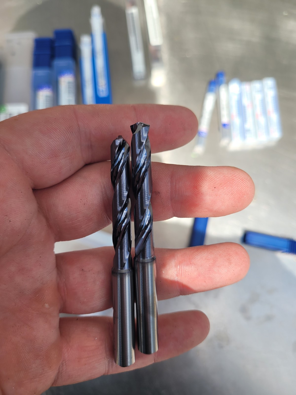 Tool Lot (Carbide Hole Thru Drills, Carbide drills, Tool Holders)