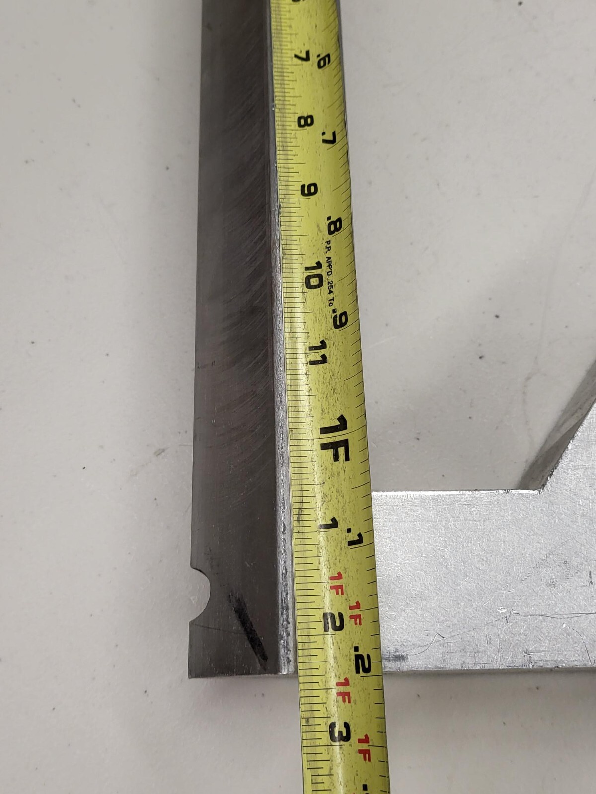 Custom Press Brake Tooling Aluminum Body Window Steel Tip Punch 14.25″ Long