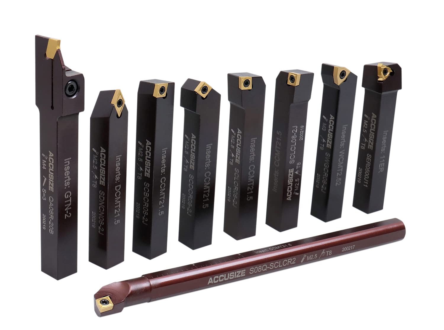 Ustrial Tools 1/2 9 Pieces/set Indexable Carbide Turning Tools And Boring Bar 2