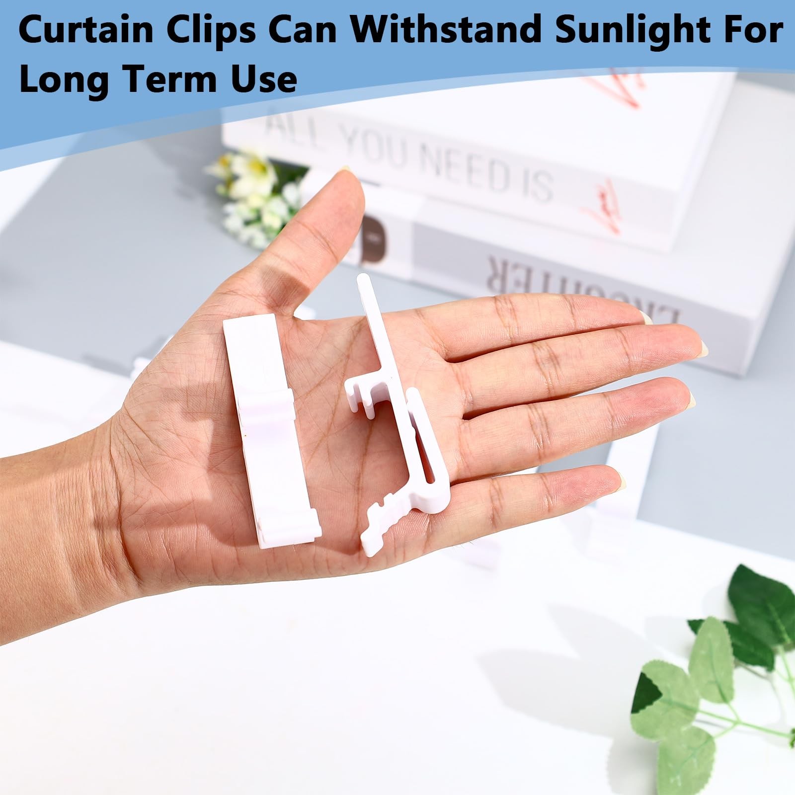 8 Pcs Vertical Blind Clips, Vertical Blinds Replacement Parts Valance Clips, Bli