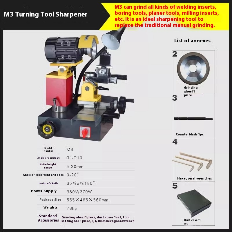 Universal Welding Thread Turning Tool Grinder Boring Tool Repair Grinder