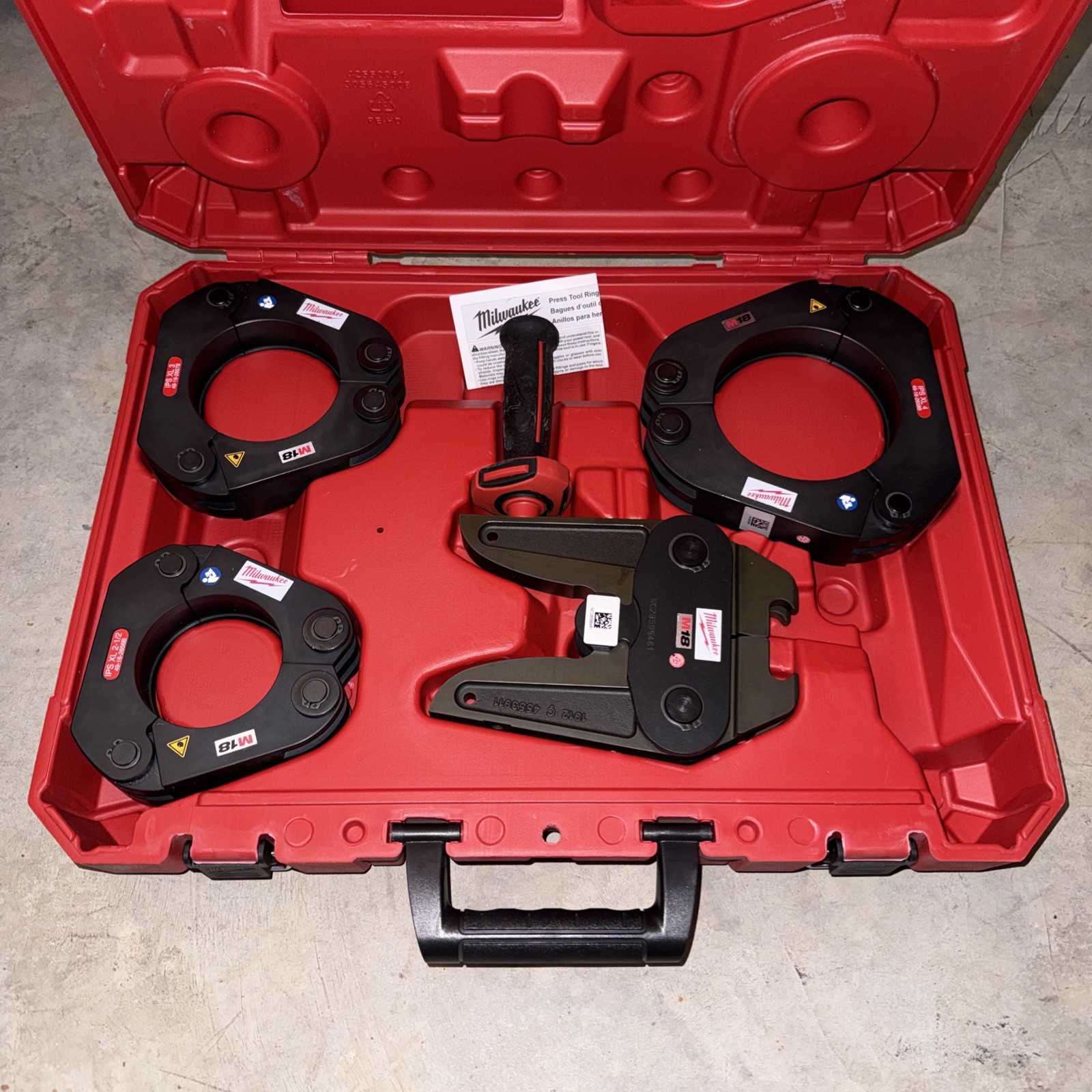 NEW Milwaukee 49-16-2698 2-1/2-4in IPS XL Ring Kit for M18 Long Throw Tool