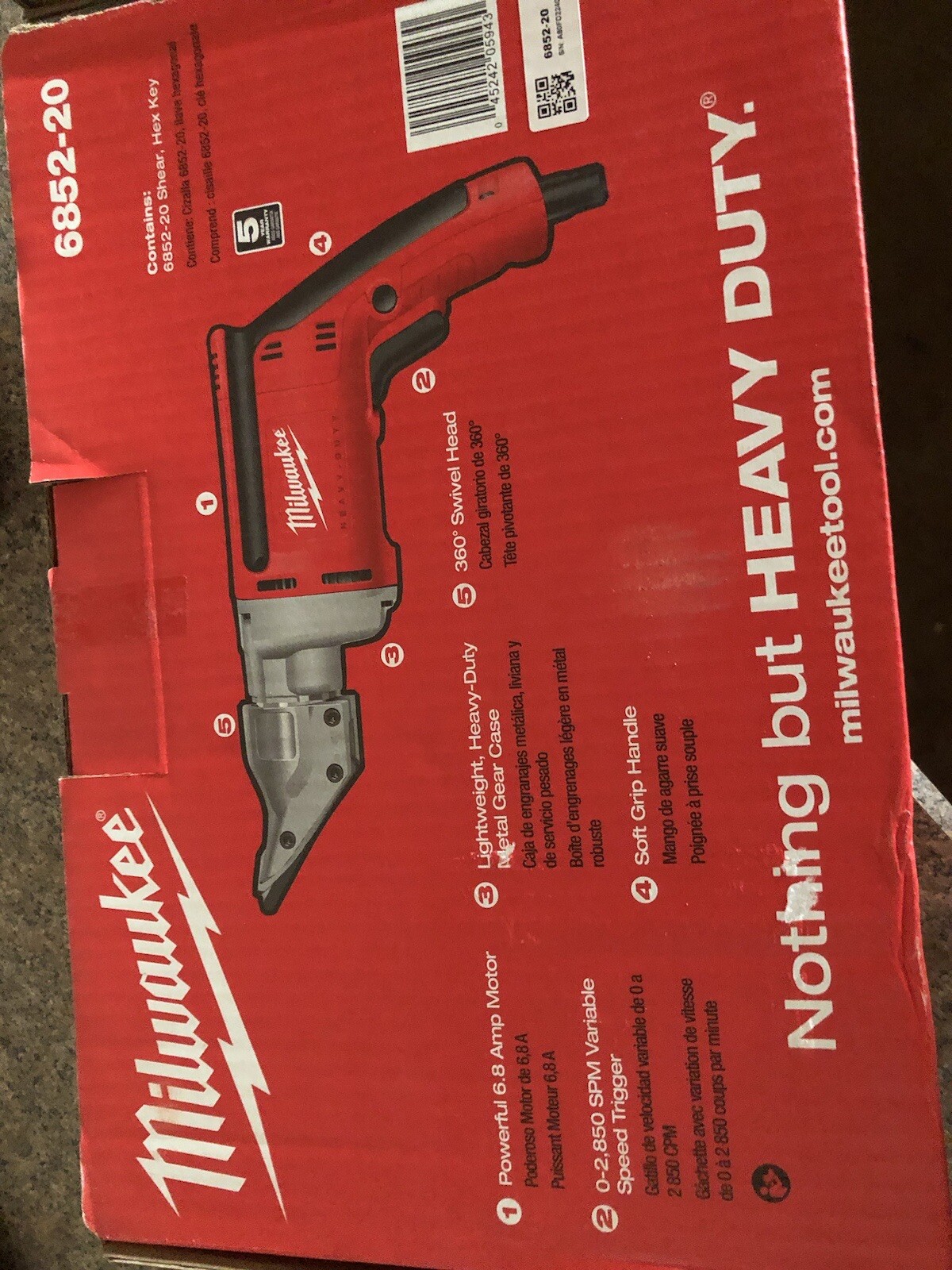 Milwaukee 6852-20 18-Gauge Shear – Red