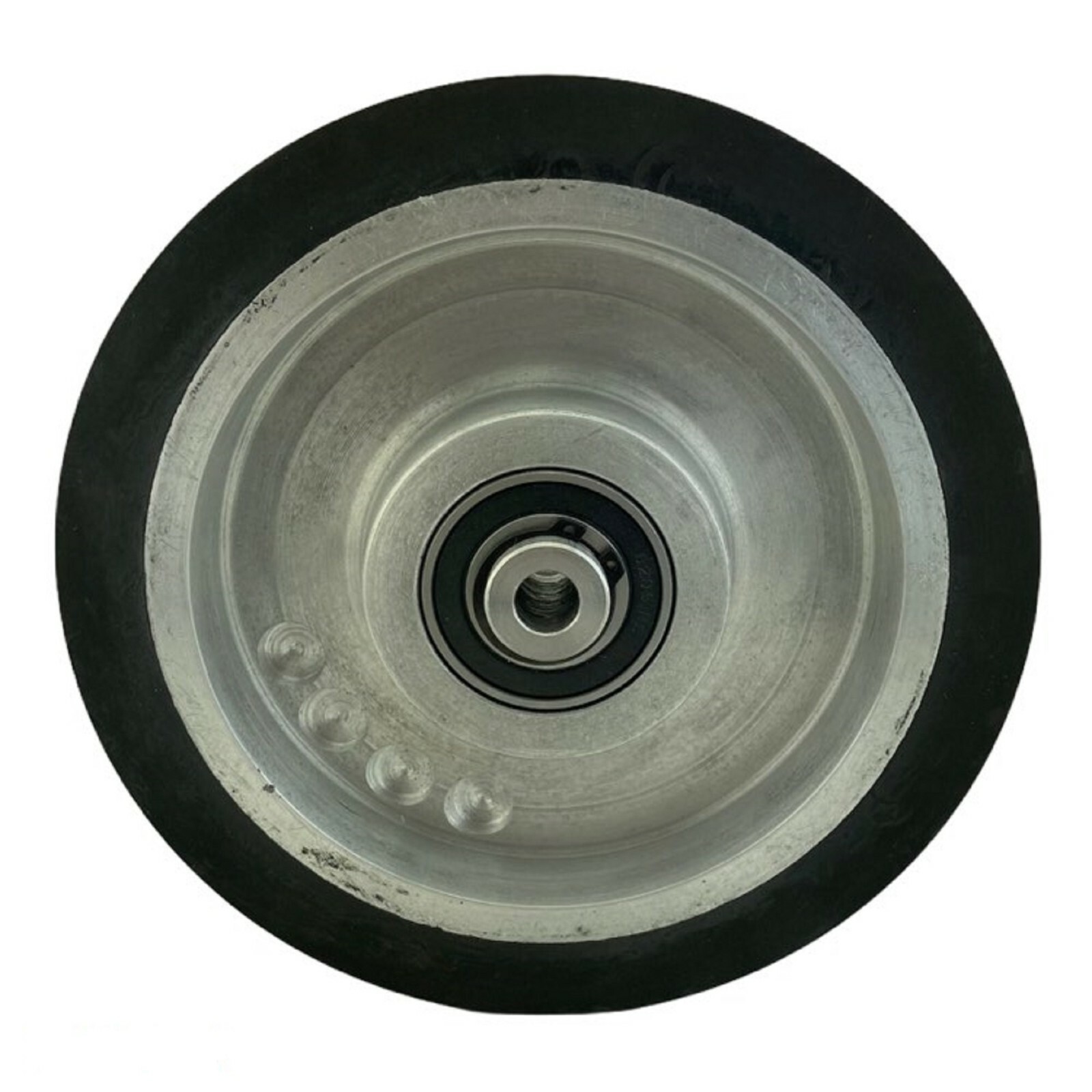6″ Smooth Black Rubber Contact Wheel Dynamic Balance For Belt Grinder