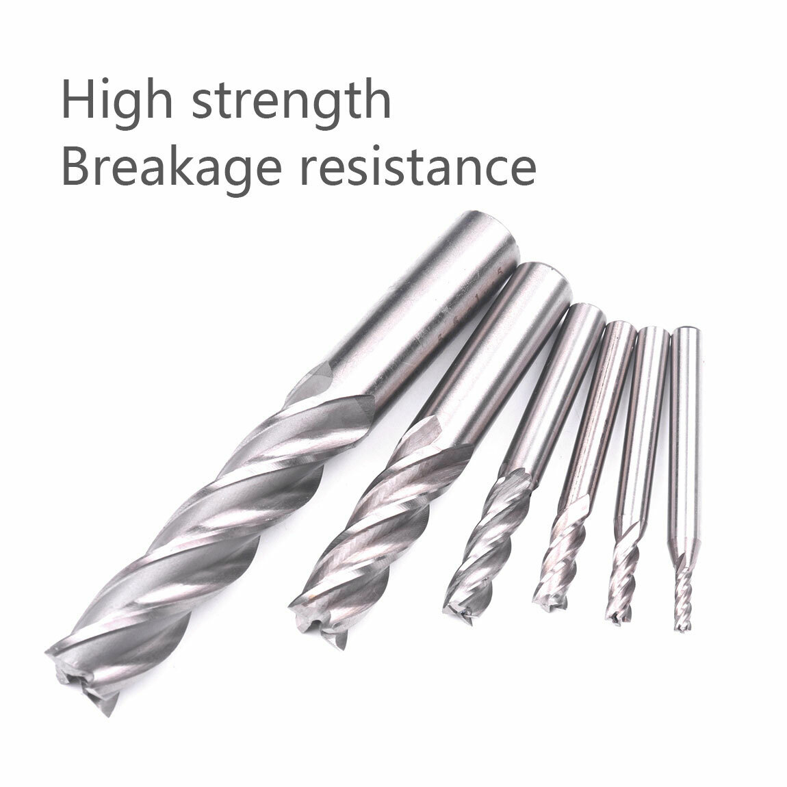 6pc HSS CNC 4 Flute Spiral Bit End Mill Cutter 1/8 3/16 1/4 5/16 5/8 1/2″ in US