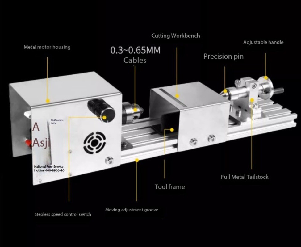 Multi-Function Manual Training Lathe with Ball Grinding and Polishing Machine