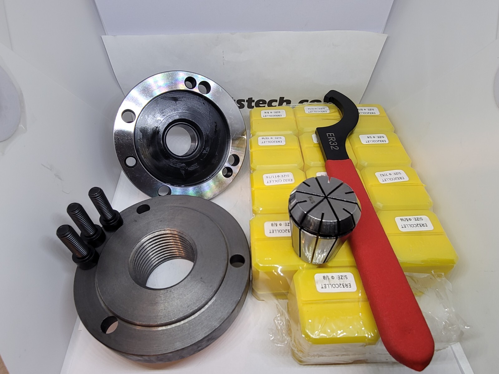New South Bend 9″ & Light 10″ ER32 Chuck & Collets with 1-1/2″-8 adapter